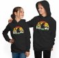 Preview: Hoodie Hooded Sweatshirt Kids - Retro with T-Rex Shadow i34